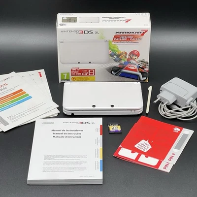 Console NINTENDO 3DS XL Bianco con SCATOLA - Mario Kart Incluso - Immagine 1 di 4