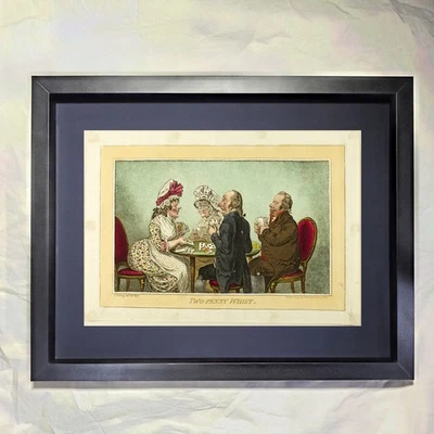James Gillray "Whist de dos centavos" arte enmarcado personalizado Foto 1 de 3