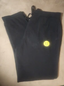 Herren Medium Hollister Gilly Hicks Jogginghose Jogger Happy Face Schwarz - Bild 1 von 2