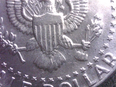 1989-P ERROR COIN Kennedy Half Dollar NO FG Error . - Image 1 of 3