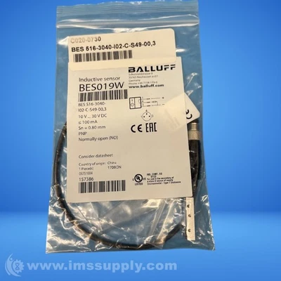 Balluff BES019W Inductive Proximity Switch FNIP - Image 1 of 4