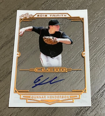 2019 Leaf Trinity Clear #CA-GH1 Gunnar Henderson On Card Auto Rookie - Image 1 of 2