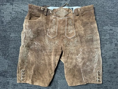 Lederhose Almenrausch Trachten kurz Herren Größe 56 gebraucht - Bild 1 von 4