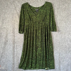 Vestido midi Y2K K Studio cachemir talla 10 para mujer verde marrón babydoll verde ajustado - Imagen 1 de 9