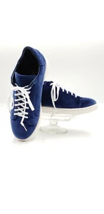 SAM EDELMAN Women Marlow Sneaker Blue Velvet Lace Up Shoe US Size 9.5M PreOwned  - Picture 1 of 12