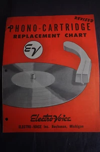 1950s Electro-Voice Phono Cartridge Replacement Chart Brochure - Picture 1 of 3