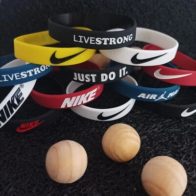 1pcs Silicone Bracelet 3D Rubber Wristband NIKE Basketball Mens/Kids Baller Band - Image 1 of 4