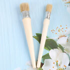 Chalk Paint Wax Brush Set Long Handle Natural Bristle Round Brushes (2pcs)