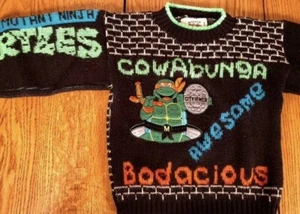 vintage Mutant Ninja Turtles kids sweater Made In USA - Picture 1 of 8
