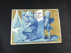 CHROMO CARD AU GRAND SAINT LOUIS  EPOQUE 1880 90  - Foto 1 di 2