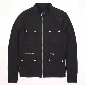 HUGO BOSS TAVINO 50149969 Field Safari Jacket Utility Pocket Biker Nylon 54 Us44 - Picture 1 of 10