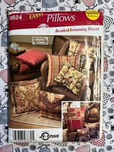Simplicity Sewing Pattern 0624 Pillows Beaded Trimming Pizazz FF UNCUT - Picture 1 of 2