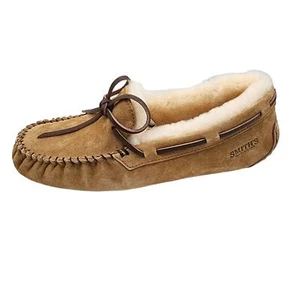 Smith’s Workwear Damen Lammfell Mokassin Slipper Größe 8 Kastanienbraun Neu - Bild 1 von 11