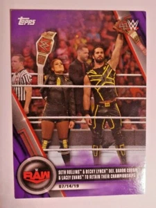 2020 TOPPS WWE DIVISIONE DONNA VIOLA PARALLELO #48 86/99 - Foto 1 di 2