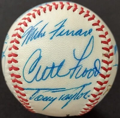 Curt Flood Bob Gibson Fergie Jenkins Willie Mays Aiken Firmado Béisbol Certificado de Autenticidad! Foto 1 de 4
