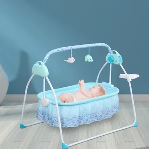 Electric Auto-Swing Baby Crib Cradle Infant Music Basket Sleeping Bed +Bluetooth - Picture 1 of 12