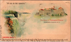 Postal Cataratas del Niágara Casa Trigo Triturado Publicidad Mailer Indiviso Atrás - Imagen 1 de 2