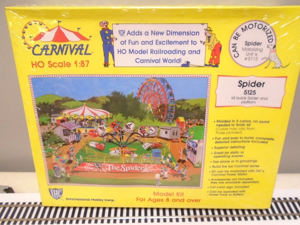 Circus Carnival Spider Ride Kit IHC 5125 HO Scale
