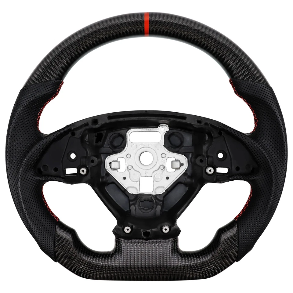 Volante de fibra de carbono real LOSCHEN para Chevrolet Corvette C7 2014-2019 Foto 1 de 4