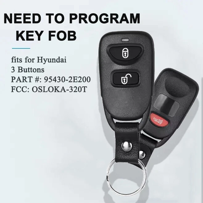 Remote Key Fob for Hyundai TUCSON 2005-2009, ACCENT 2010 2011 Keyless 3Buttons Foto 1 de 1