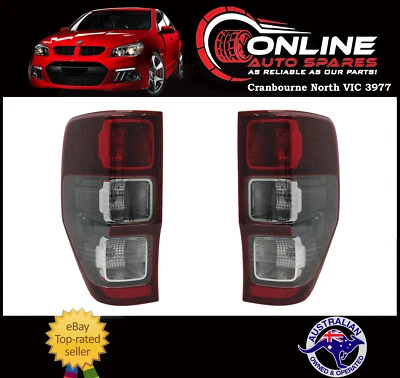 PAR DE LUCES TRASERAS Traje Ford Ranger PX UTE WILDTRAK Raptor 9/2011 a 5/2022 Negro Foto 1 de 3
