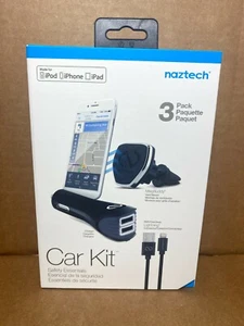 Nazteh Car Kit Air Vent Mount, Car Charger, MFi Certified Lightning Cable Blue - Picture 1 of 5