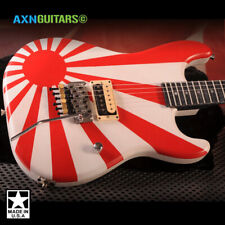 CUSTOM ORDER an AXN Rising Sun Guitar  pictured with a Blue Neck for sale