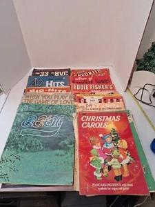 49, 50 & 60's sheet music piano organ&guitar. (14) books- genres, (6) Christmas - Picture 1 of 24