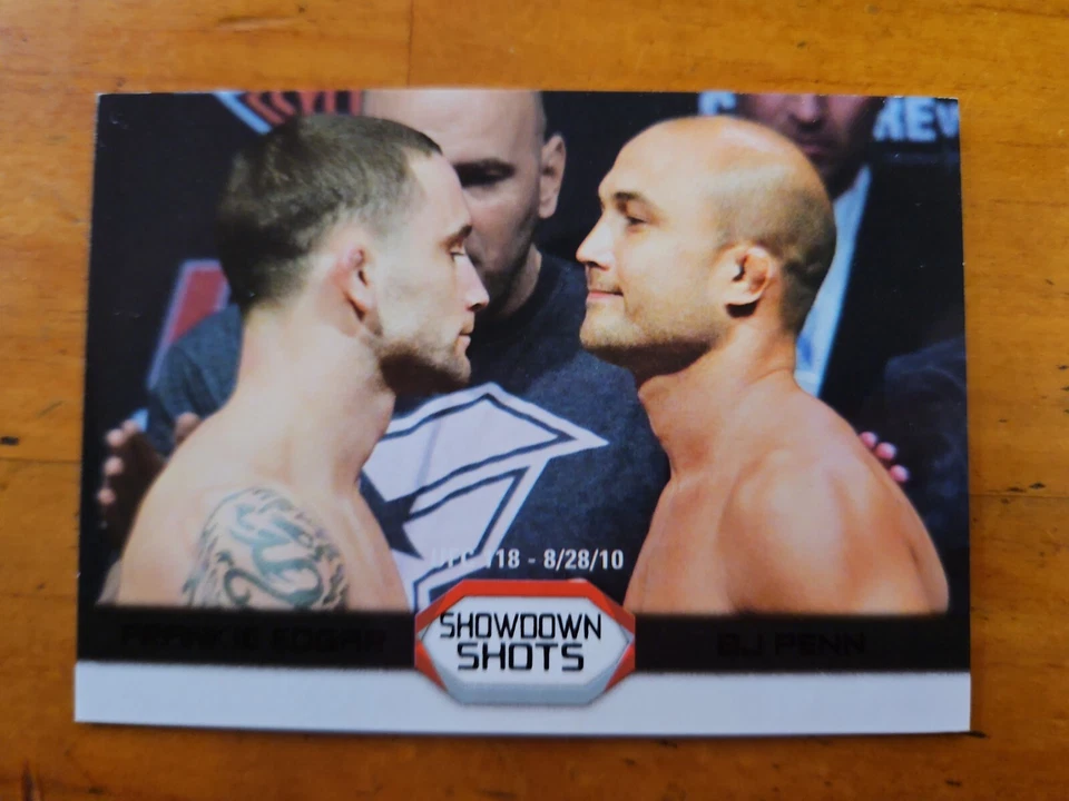 BJ PENN & FRANKIE EDGAR 2011 Topps UFC Moment of Truth Showdown Shots Onyx /88 - Image 1 of 2
