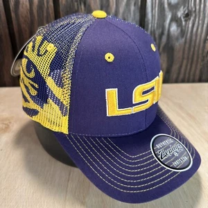 Zephyr NCAA LSU Tigers Snapback Mütze Trucker Cap Neu mit Etikett neu Tigerauge Mesh Gameface - Bild 1 von 13