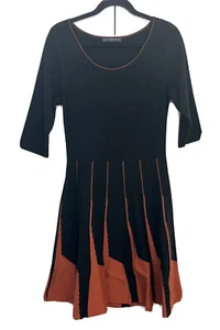 Peruvian Connection Sweater Dress Women M Pima Cotton Whimsigoth 3/4 Sleeve Knit - Picture 1 of 8
