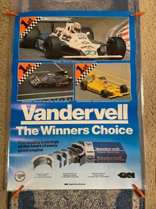 Vintage Vandervell Ad Jones Rondeau Rutherford Le Mans Indy 500 F1 Poster RARE! - Picture 1 of 8