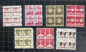 US Stamps - Lot Of Unused Pre Canceled - MH - Plate Blocks Of 4 - Picture 1 of 1