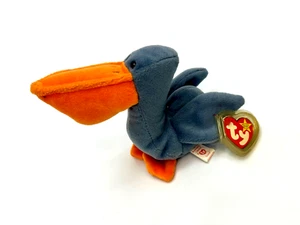 SCOOP the Pelican Stuffed Plush Toys Birth July 1 1996 TY Beanie Babies Retired - Picture 1 of 13