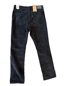 NWT Womens Levi’s 314 Shaping Straight Black Corduroy Pants Jeans 31x30 Mid Rise - Picture 1 of 4