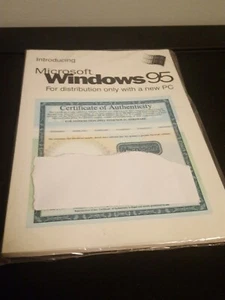 Microsoft Windows 95 Certificate Of Authenticity & Product ID - NO CD INSIDE - Picture 1 of 1