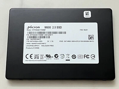 Micron Crucial M600 1TB SSD Internal MTFDDAK1T0MBF 2.5" SATA III 6Gb/s 7mm SSD - Image 1 of 4