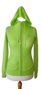 Polo Ralph Lauren 100% Kaschmir Strick neongrün Kapuze Zip Cardigan Pullover S XS - Bild 1 von 24