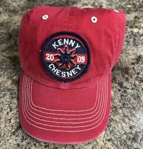 Kenny Chesney NUEVO 2009 Rojo Desteñido Sombrero Ajustable Marca Sun City 47 Concierto de Música - Imagen 1 de 4