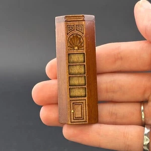 Miniature 1:48 Victorian Corner panel walnut MANOR LINE quarter scale dollhouse - Picture 1 of 9