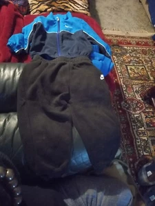 NICE NIKE TODDLERS TRACK TOP,AGE 6-9MTHS & NIKE JOG PANTS ,BLUE/,BLK , VGC - Picture 1 of 6