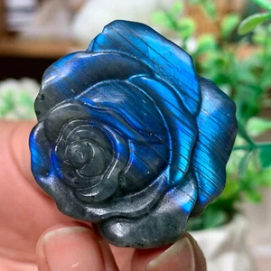 31G Natural Hermoso Cristal de Labradorita Tallado a Mano Flor de Loto Curativa - Imagen 1 de 20