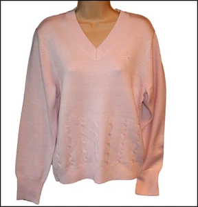 Nuevo con etiquetas Oakley Mangas Largas Cuello en V Suéter Jumper Xsmall Rosa Nuevo - Imagen 1 de 2