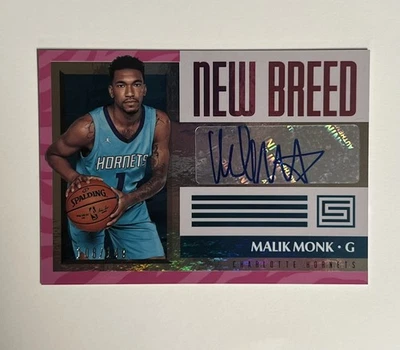 2017-18 Panini Status New Breed Malik Monk Pink /149 #NB-MMK Auto RC - Image 1 of 3