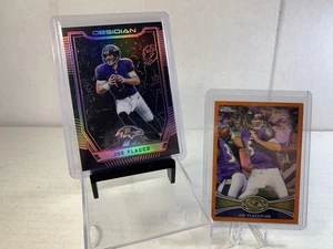 Joe Flacco Card Lot Orange Topps Chrome Refractor Obsidian/75 Baltimore Ravens - Picture 1 of 5
