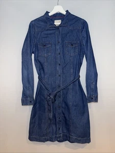 Next Jeans Denim Popper Dress Size 14 - Picture 1 of 7