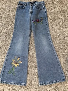 LEI Vintage Y2K Flare Low Rise Jeans Youth Size 10 - Picture 1 of 10