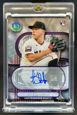 2024 Topps Tribute Kyle Harrison Auto RC Purple Rookie #/50 Giants - Image 1 of 2
