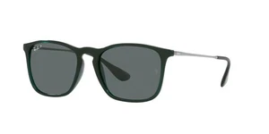 RAY BAN | NEW | CHRIS | 4187 666381 | TRANSPARENT DARK GREEN | DARK GREY - Picture 1 of 4