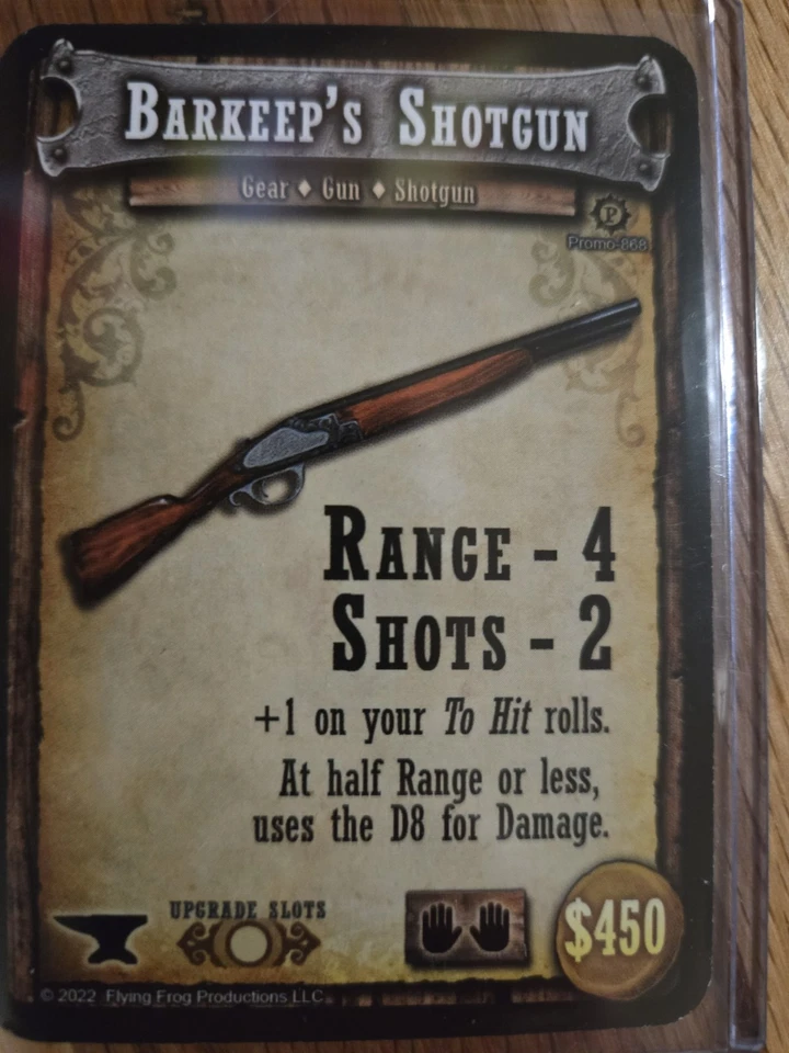 Shadows Of Brimstone Promo Card: Barkeep's Shotgun - Image 1 of 1